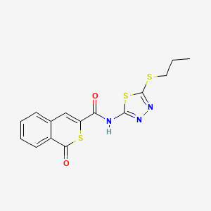 1-oxo-N-[5-(propylsulfanyl)-1,3,4-thiadiazol-2-yl]-1H-isothiochromene-3-carboxamide