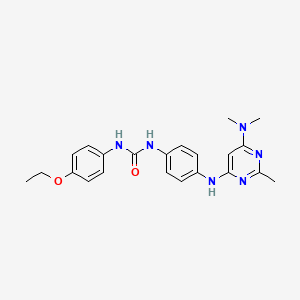 molecular formula C22H26N6O2 B11321524 1-(4-((6-(Dimethylamino)-2-methylpyrimidin-4-yl)amino)phenyl)-3-(4-ethoxyphenyl)urea 