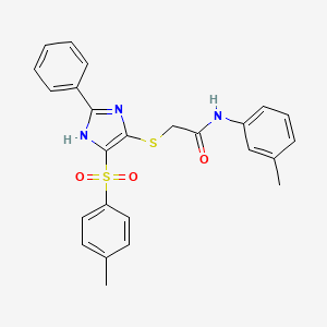 N-(3-methylphenyl)-2-({4-[(4-methylphenyl)sulfonyl]-2-phenyl-1H-imidazol-5-yl}sulfanyl)acetamide