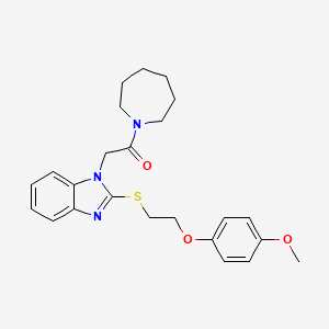 1-(azepan-1-yl)-2-(2-{[2-(4-methoxyphenoxy)ethyl]sulfanyl}-1H-benzimidazol-1-yl)ethanone