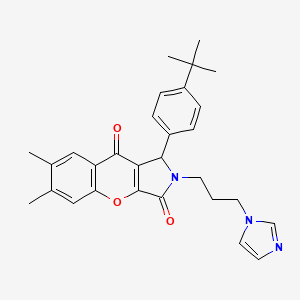 1-(4-tert-butylphenyl)-2-[3-(1H-imidazol-1-yl)propyl]-6,7-dimethyl-1,2-dihydrochromeno[2,3-c]pyrrole-3,9-dione