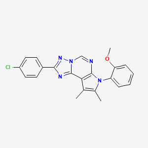 2-(4-chlorophenyl)-7-(2-methoxyphenyl)-8,9-dimethyl-7H-pyrrolo[3,2-e][1,2,4]triazolo[1,5-c]pyrimidine