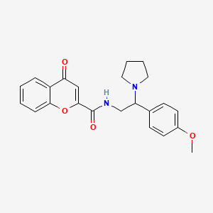 N-[2-(4-methoxyphenyl)-2-(pyrrolidin-1-yl)ethyl]-4-oxo-4H-chromene-2-carboxamide