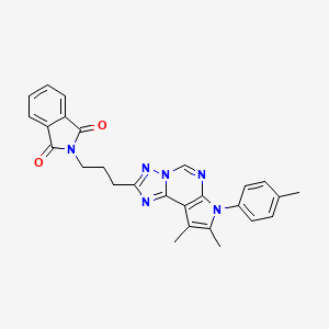 2-{3-[8,9-dimethyl-7-(4-methylphenyl)-7H-pyrrolo[3,2-e][1,2,4]triazolo[1,5-c]pyrimidin-2-yl]propyl}-1H-isoindole-1,3(2H)-dione