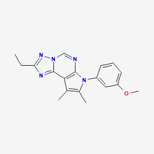 2-ethyl-7-(3-methoxyphenyl)-8,9-dimethyl-7H-pyrrolo[3,2-e][1,2,4]triazolo[1,5-c]pyrimidine