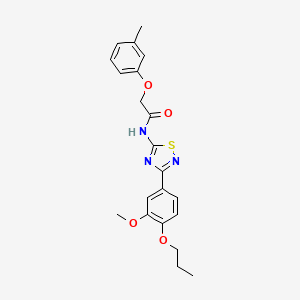 N-[3-(3-methoxy-4-propoxyphenyl)-1,2,4-thiadiazol-5-yl]-2-(3-methylphenoxy)acetamide