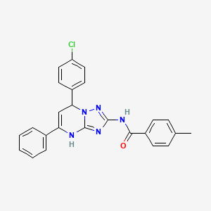 N-[7-(4-chlorophenyl)-5-phenyl-4,7-dihydro[1,2,4]triazolo[1,5-a]pyrimidin-2-yl]-4-methylbenzamide