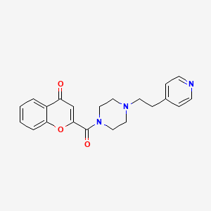 molecular formula C21H21N3O3 B11321662 2-({4-[2-(pyridin-4-yl)ethyl]piperazin-1-yl}carbonyl)-4H-chromen-4-one 