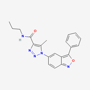 molecular formula C20H19N5O2 B11321676 5-methyl-1-(3-phenyl-2,1-benzoxazol-5-yl)-N-propyl-1H-1,2,3-triazole-4-carboxamide 