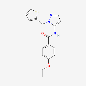 4-ethoxy-N-[1-(thiophen-2-ylmethyl)-1H-pyrazol-5-yl]benzamide