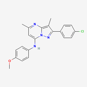 2-(4-chlorophenyl)-N-(4-methoxyphenyl)-3,5-dimethylpyrazolo[1,5-a]pyrimidin-7-amine