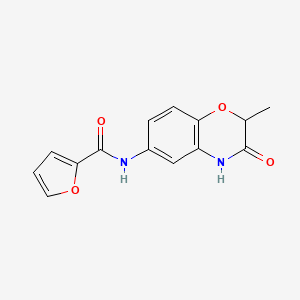 N-(2-methyl-3-oxo-3,4-dihydro-2H-1,4-benzoxazin-6-yl)furan-2-carboxamide