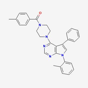 (4-methylphenyl){4-[7-(2-methylphenyl)-5-phenyl-7H-pyrrolo[2,3-d]pyrimidin-4-yl]piperazin-1-yl}methanone