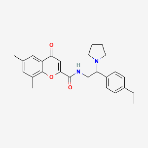 N-[2-(4-ethylphenyl)-2-(pyrrolidin-1-yl)ethyl]-6,8-dimethyl-4-oxo-4H-chromene-2-carboxamide