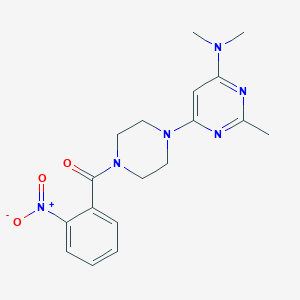 N,N,2-trimethyl-6-[4-(2-nitrobenzoyl)piperazin-1-yl]pyrimidin-4-amine