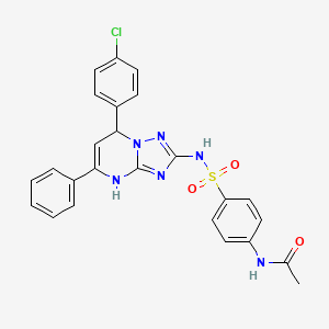 N-(4-{[7-(4-chlorophenyl)-5-phenyl-3,7-dihydro[1,2,4]triazolo[1,5-a]pyrimidin-2-yl]sulfamoyl}phenyl)acetamide