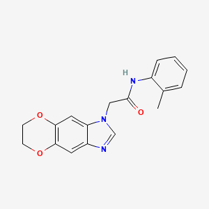 2-(6,7-dihydro-1H-[1,4]dioxino[2,3-f]benzimidazol-1-yl)-N-(2-methylphenyl)acetamide