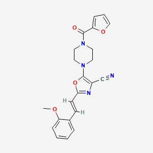 5-[4-(furan-2-ylcarbonyl)piperazin-1-yl]-2-[(E)-2-(2-methoxyphenyl)ethenyl]-1,3-oxazole-4-carbonitrile