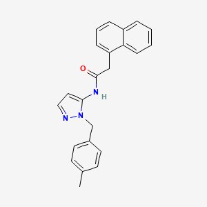 N-[1-(4-methylbenzyl)-1H-pyrazol-5-yl]-2-(naphthalen-1-yl)acetamide