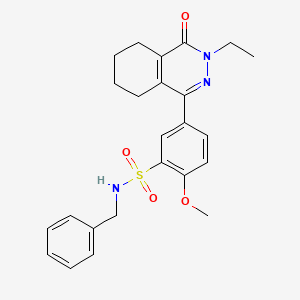 N-benzyl-5-(3-ethyl-4-oxo-3,4,5,6,7,8-hexahydrophthalazin-1-yl)-2-methoxybenzenesulfonamide