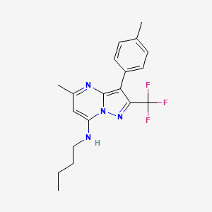 N-butyl-5-methyl-3-(4-methylphenyl)-2-(trifluoromethyl)pyrazolo[1,5-a]pyrimidin-7-amine