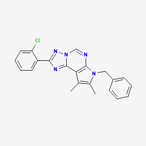 7-benzyl-2-(2-chlorophenyl)-8,9-dimethyl-7H-pyrrolo[3,2-e][1,2,4]triazolo[1,5-c]pyrimidine