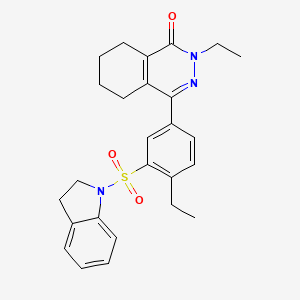 4-[3-(2,3-dihydro-1H-indol-1-ylsulfonyl)-4-ethylphenyl]-2-ethyl-5,6,7,8-tetrahydrophthalazin-1(2H)-one