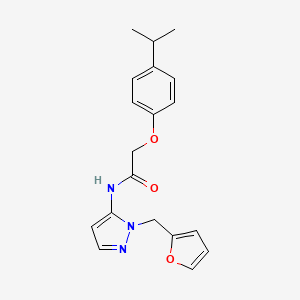 N-[1-(furan-2-ylmethyl)-1H-pyrazol-5-yl]-2-[4-(propan-2-yl)phenoxy]acetamide