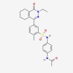 molecular formula C25H28N4O4S B11321884 N-[4-({[5-(3-ethyl-4-oxo-3,4,5,6,7,8-hexahydrophthalazin-1-yl)-2-methylphenyl]sulfonyl}amino)phenyl]acetamide 