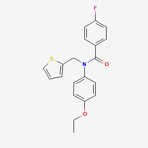 N-(4-ethoxyphenyl)-4-fluoro-N-(thiophen-2-ylmethyl)benzamide