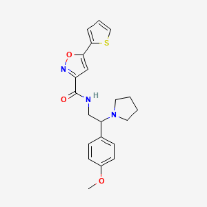 N-[2-(4-methoxyphenyl)-2-(pyrrolidin-1-yl)ethyl]-5-(thiophen-2-yl)-1,2-oxazole-3-carboxamide