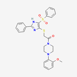 1-[4-(2-methoxyphenyl)piperazin-1-yl]-2-{[2-phenyl-4-(phenylsulfonyl)-1H-imidazol-5-yl]sulfanyl}ethanone