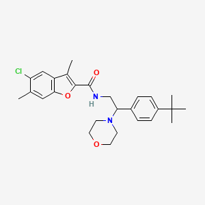 N-[2-(4-tert-butylphenyl)-2-(morpholin-4-yl)ethyl]-5-chloro-3,6-dimethyl-1-benzofuran-2-carboxamide