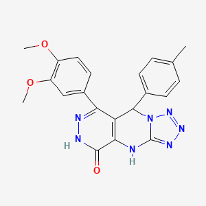 10-(3,4-dimethoxyphenyl)-8-(4-methylphenyl)-2,4,5,6,7,11,12-heptazatricyclo[7.4.0.03,7]trideca-1(9),3,5,10-tetraen-13-one