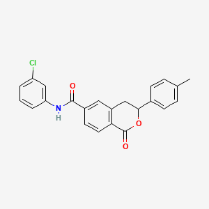 molecular formula C23H18ClNO3 B11321948 N-(3-chlorophenyl)-3-(4-methylphenyl)-1-oxo-3,4-dihydro-1H-isochromene-6-carboxamide 