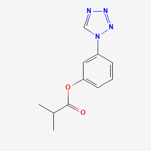 molecular formula C11H12N4O2 B11321974 3-(1H-tetrazol-1-yl)phenyl 2-methylpropanoate 