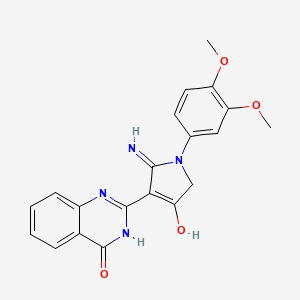 molecular formula C20H18N4O4 B11321991 2-[2-Amino-1-(3,4-dimethoxyphenyl)-4-oxo-4,5-dihydro-1H-pyrrol-3-YL]-3,4-dihydroquinazolin-4-one 