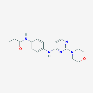 N-(4-((6-methyl-2-morpholinopyrimidin-4-yl)amino)phenyl)propionamide