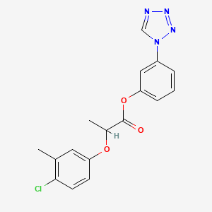 molecular formula C17H15ClN4O3 B11322012 3-(1H-tetrazol-1-yl)phenyl 2-(4-chloro-3-methylphenoxy)propanoate 