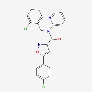 N-(2-chlorobenzyl)-5-(4-chlorophenyl)-N-(pyridin-2-yl)-1,2-oxazole-3-carboxamide