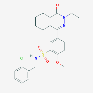 N-(2-chlorobenzyl)-5-(3-ethyl-4-oxo-3,4,5,6,7,8-hexahydrophthalazin-1-yl)-2-methoxybenzenesulfonamide