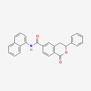 molecular formula C26H19NO3 B11322063 N-(naphthalen-1-yl)-1-oxo-3-phenyl-3,4-dihydro-1H-isochromene-6-carboxamide 