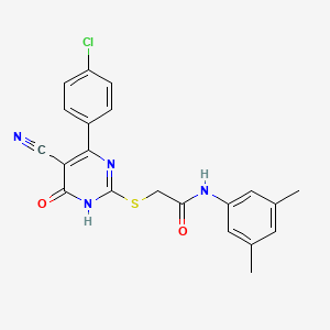 2-{[4-(4-Chlorophenyl)-5-cyano-6-oxo-1,6-dihydropyrimidin-2-YL]sulfanyl}-N-(3,5-dimethylphenyl)acetamide