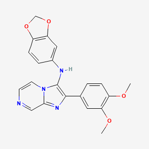 N-(1,3-benzodioxol-5-yl)-2-(3,4-dimethoxyphenyl)imidazo[1,2-a]pyrazin-3-amine