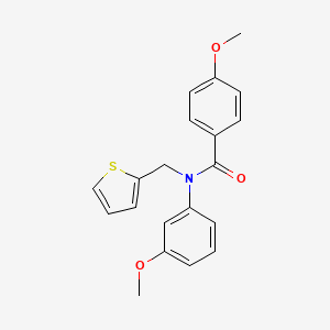 4-methoxy-N-(3-methoxyphenyl)-N-(thiophen-2-ylmethyl)benzamide