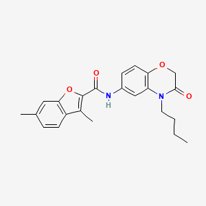 N-(4-butyl-3-oxo-3,4-dihydro-2H-1,4-benzoxazin-6-yl)-3,6-dimethyl-1-benzofuran-2-carboxamide