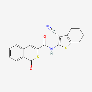 N-(3-cyano-4,5,6,7-tetrahydro-1-benzothiophen-2-yl)-1-oxo-1H-isothiochromene-3-carboxamide