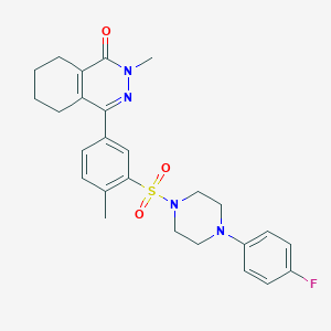 molecular formula C26H29FN4O3S B11322151 4-(3-{[4-(4-fluorophenyl)piperazin-1-yl]sulfonyl}-4-methylphenyl)-2-methyl-5,6,7,8-tetrahydrophthalazin-1(2H)-one 