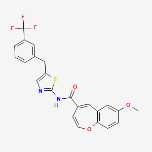 7-methoxy-N-{5-[3-(trifluoromethyl)benzyl]-1,3-thiazol-2-yl}-1-benzoxepine-4-carboxamide