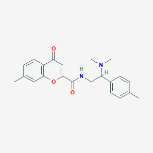 molecular formula C22H24N2O3 B11322184 N-[2-(dimethylamino)-2-(4-methylphenyl)ethyl]-7-methyl-4-oxo-4H-chromene-2-carboxamide 